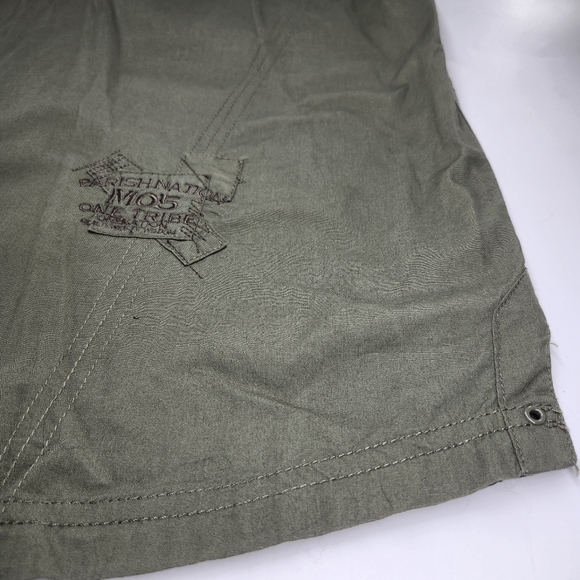 Parish Nation Olive Green Short Sleeve Embroidered Logo Button Down Shirt 5XL - Picture 8 of 14